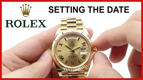 how to change date in rolex watch|rolex day date adjustment.